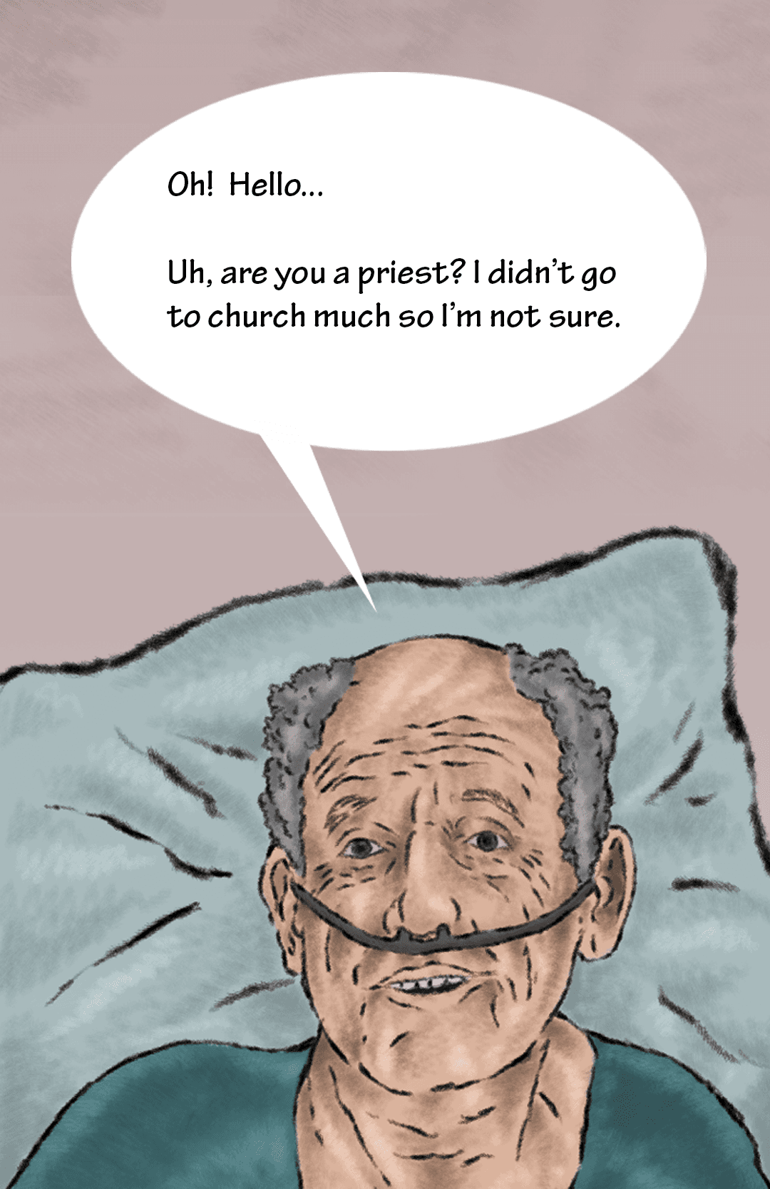 Father Gabriel and the Old Man (Part 2) panel 1
