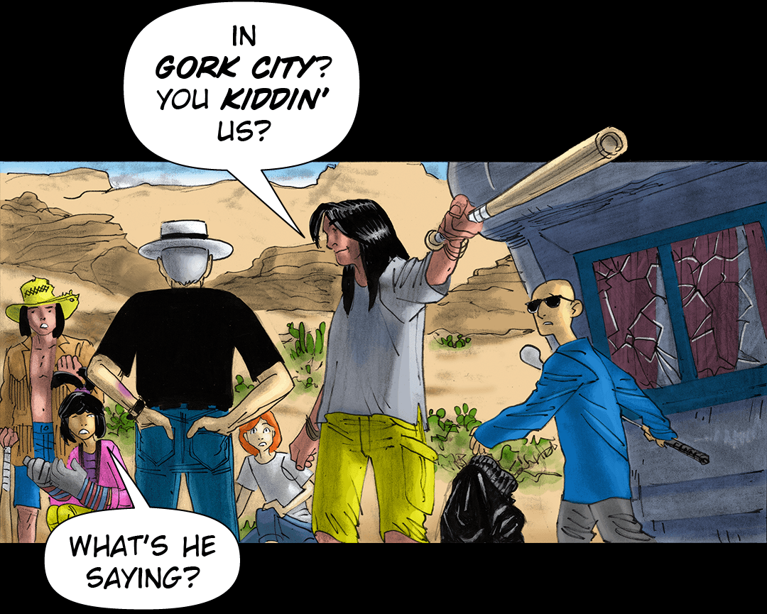 Who's Holding the Gun? panel 14
