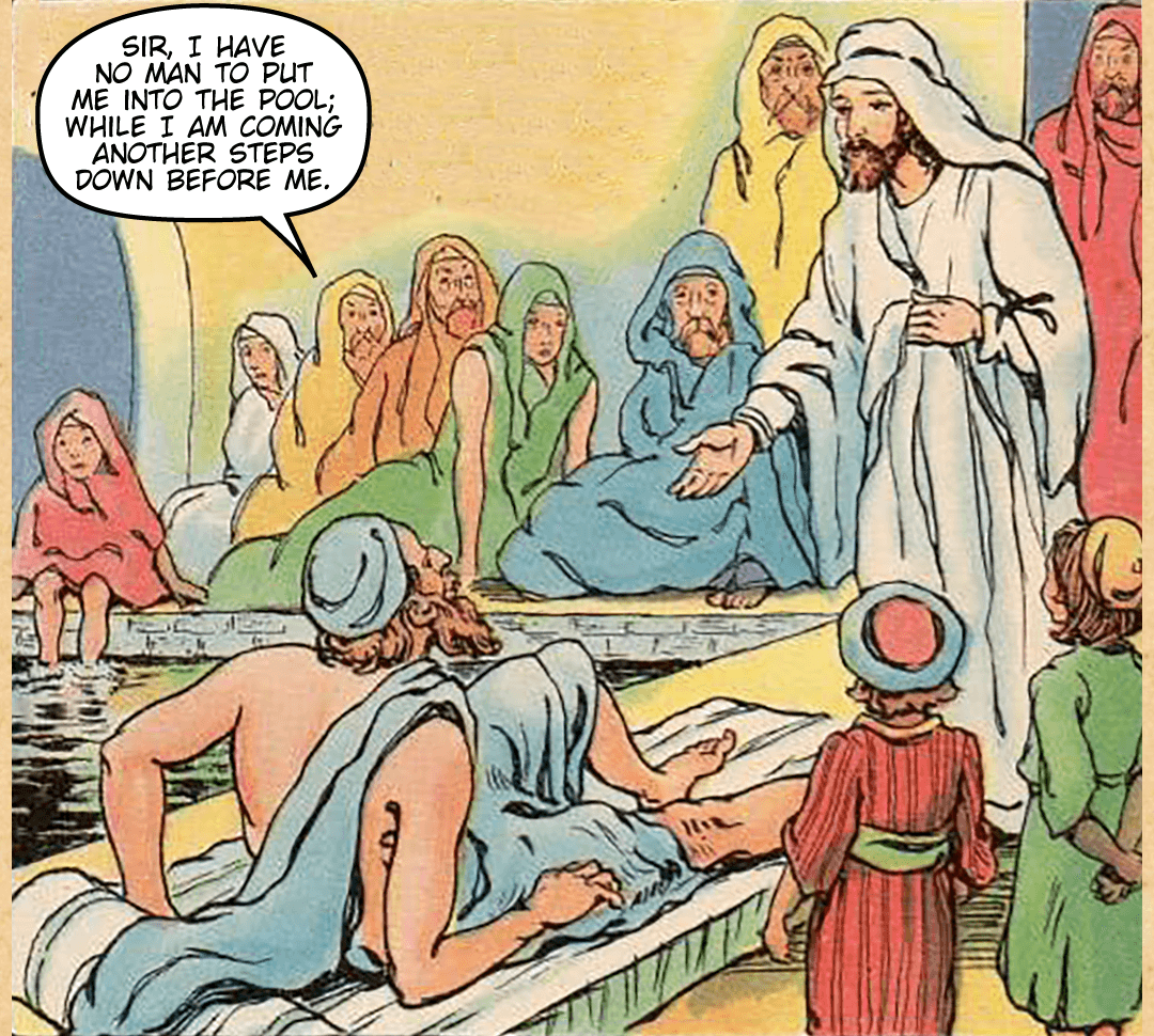 Healing at the Pool of Bethesda panel 4